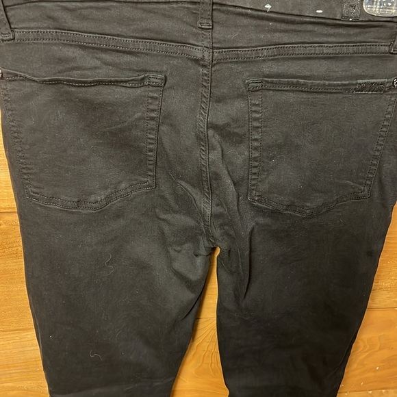 7 FOR ALL MANKIND The Ankle Skinny Jeans Women's 8P Black stretch streetwear Y2K - Picture 6 of 12